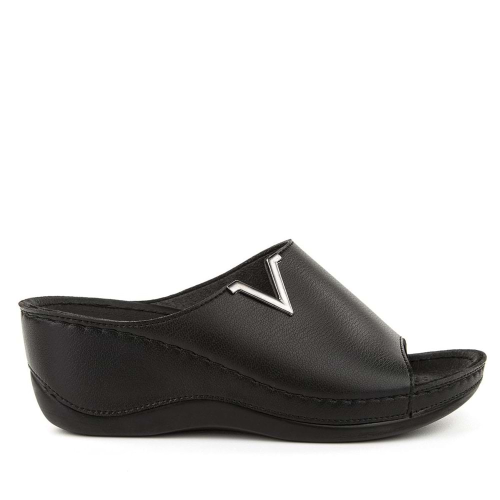 Muya Perla Anatomik Taban Dört Mevsim Kadın Terlik - Siyah - 40