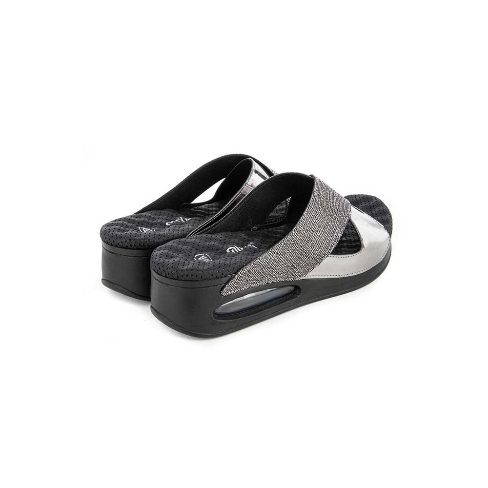 Muya Fly Anatomik Air Max Tabanlı Topuk Dikeni Kadın Terlik - Füme - 37