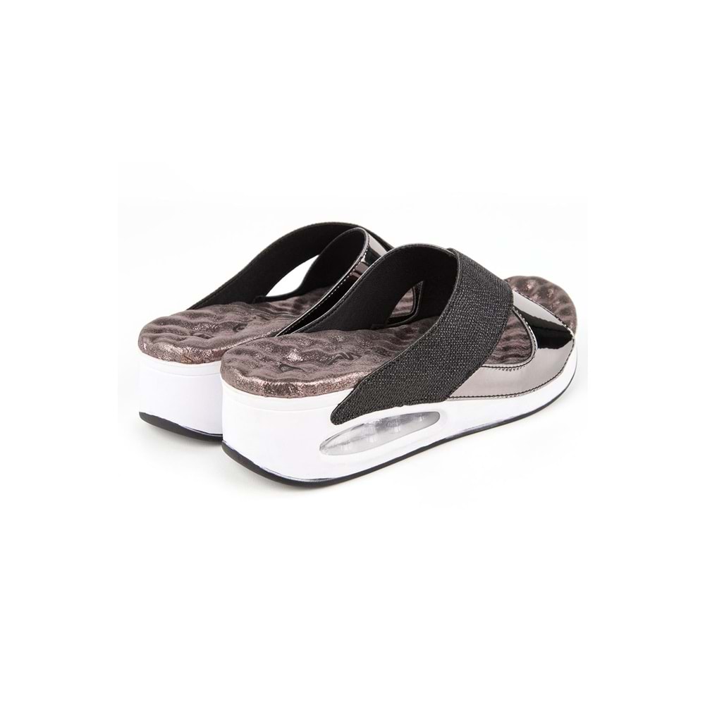 Muya Fly Anatomik Air Max Tabanlı Topuk Dikeni Kadın Terlik - Siyah - 36