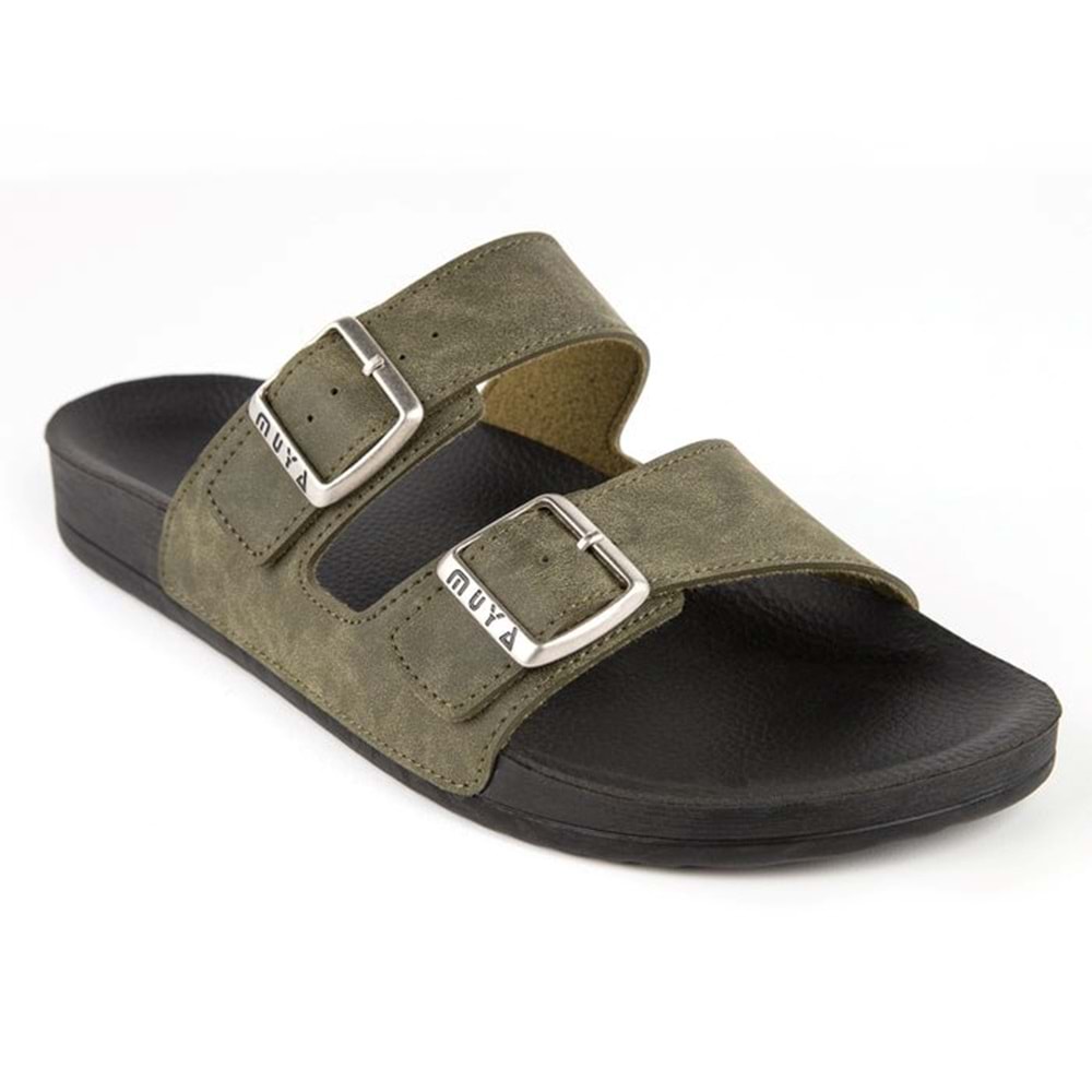 Muya Nova Anatomik Taban Dört Mevsim Erkek Terlik - Haki - 40