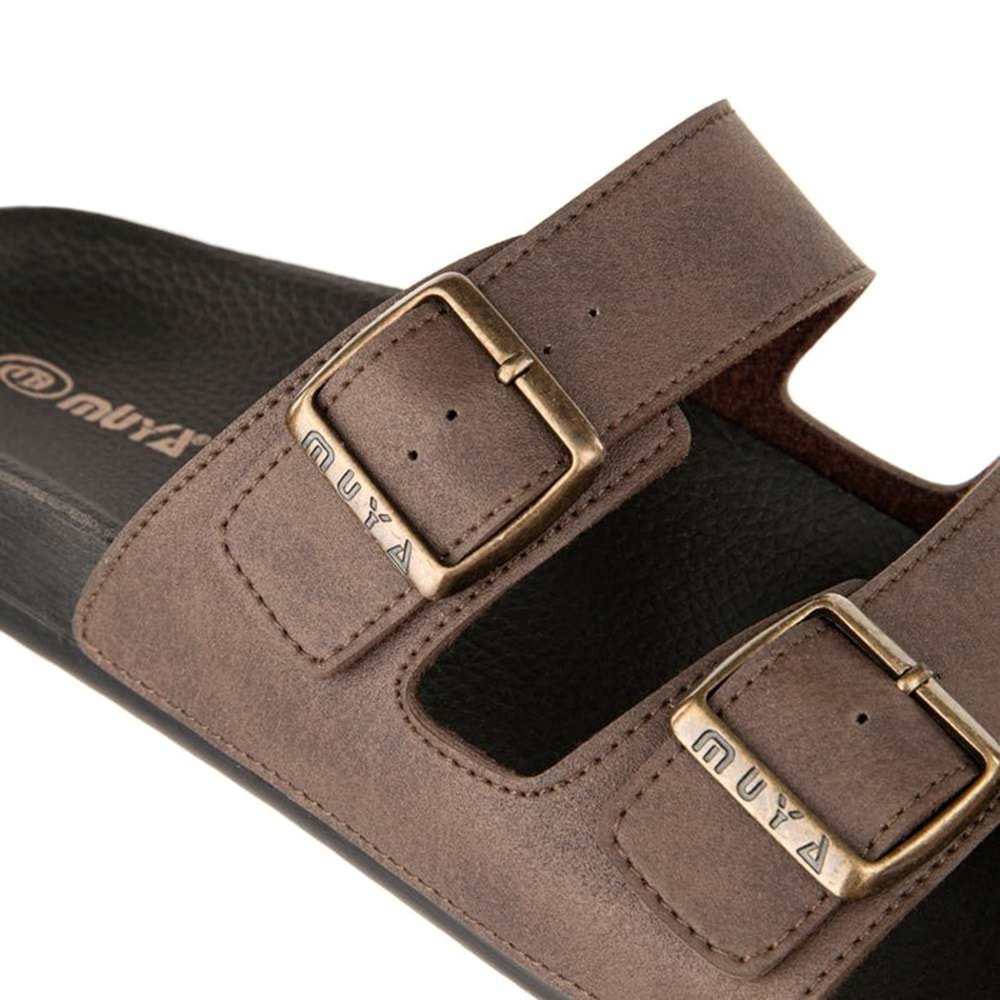 Muya Nova Anatomik Taban Dört Mevsim Erkek Terlik - Kahverengi - 43