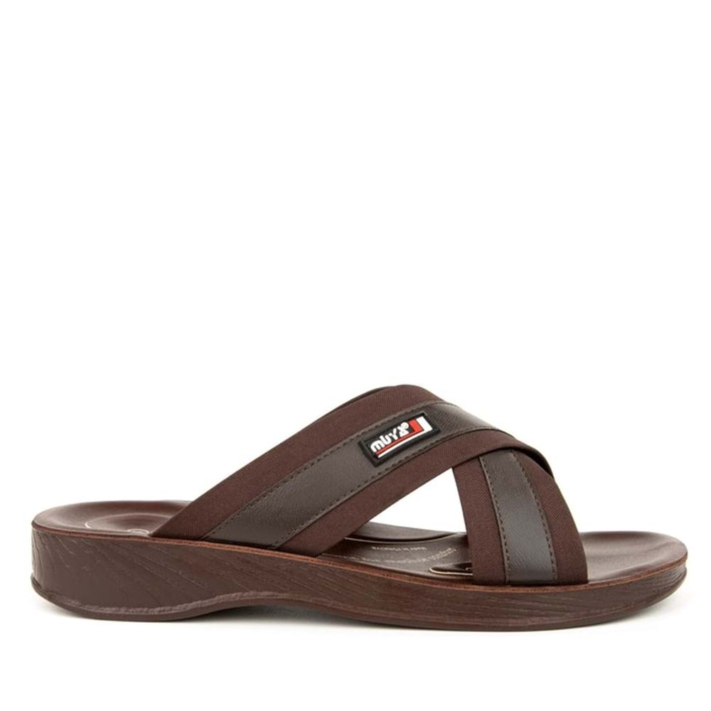 Muya İkon 6 Nokta Anatomik Taban Topuk Dikeni Dört Mevsim Erkek Terlik - Kahverengi - 45