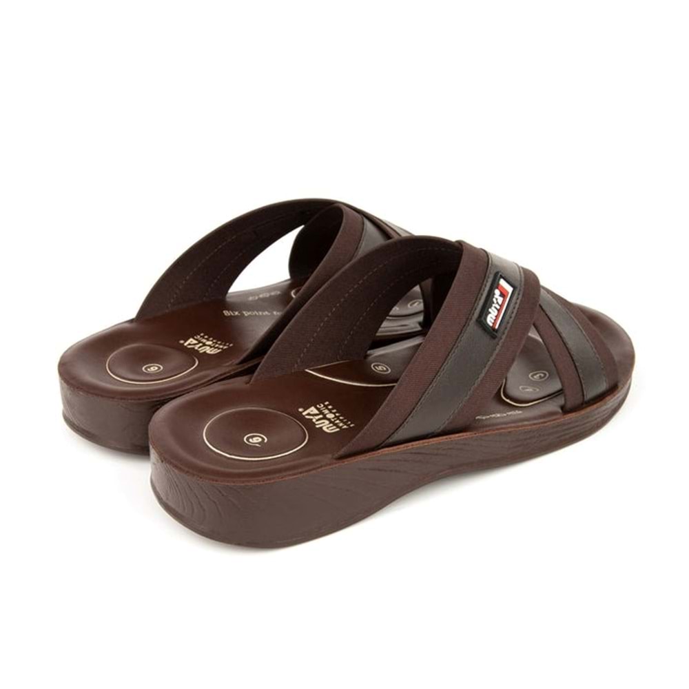 Muya İkon 6 Nokta Anatomik Taban Topuk Dikeni Dört Mevsim Erkek Terlik - Kahverengi - 45