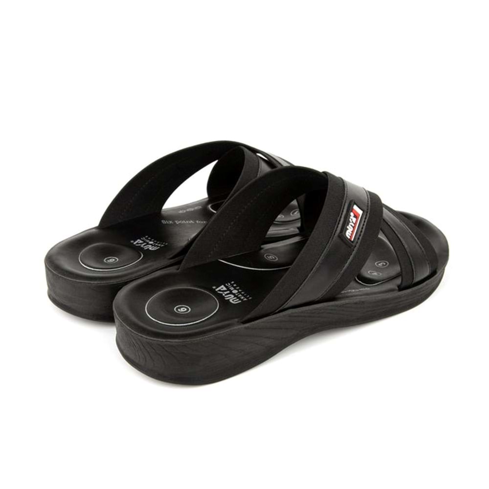 Muya İkon 6 Nokta Anatomik Taban Topuk Dikeni Dört Mevsim Erkek Terlik - Siyah - 40