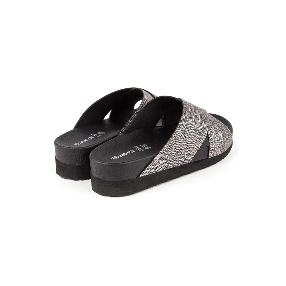 Muya Milas Anatomik Taban Kadın Terlik - Füme - 37