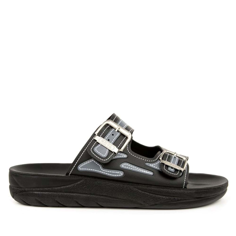 Muya Sports Anatomik Taban Dört Mevsim Erkek Terlik - Siyah-Gri - 40