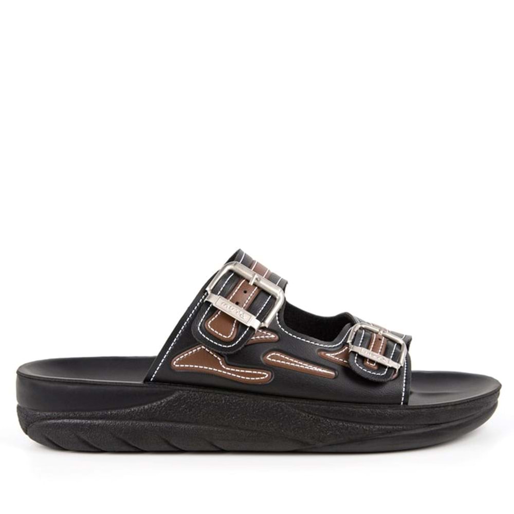 Muya Sports Anatomik Taban Dört Mevsim Erkek Terlik - Siyah-Kahve - 42