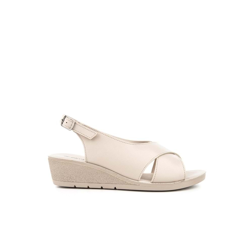 Muya Vienza Anatomik Taban Kadın Sandalet - Full Krem - 39