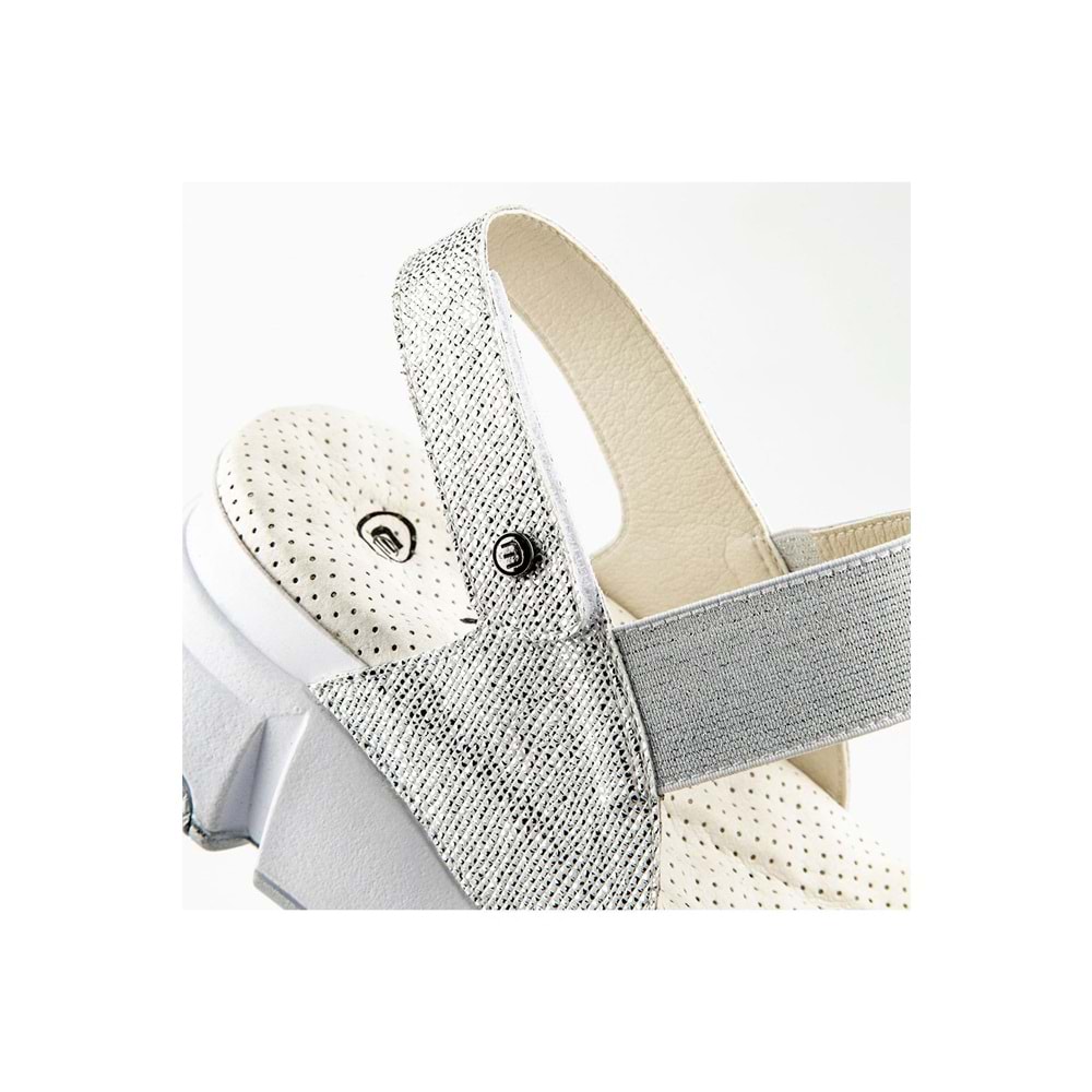 Muya Keid Anatomik Taban Topuk Dikeni Kadın Sandalet - Beyaz - 37