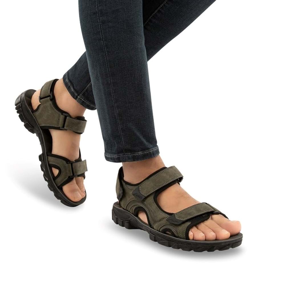 Muya Taurus Anatomik Taban Erkek Sandalet - Haki - 40