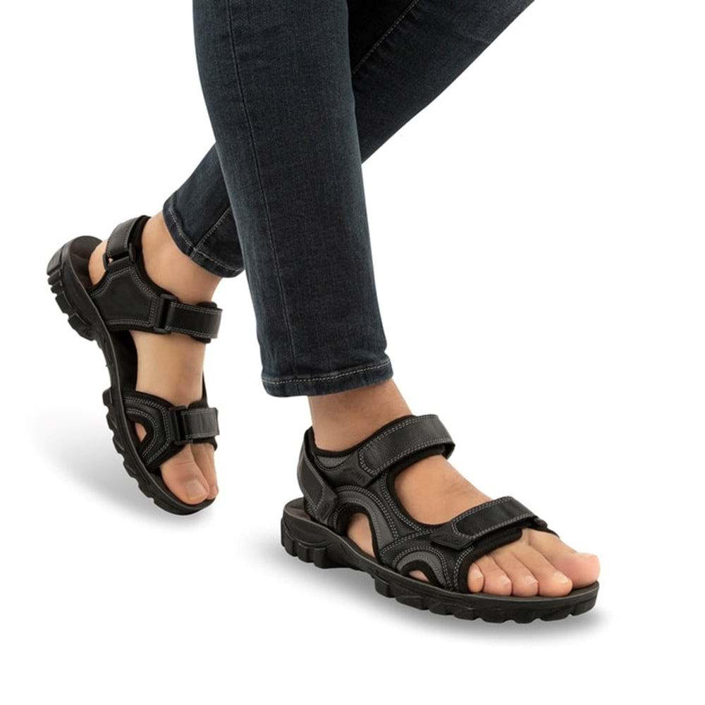 Muya Taurus Anatomik Taban Erkek Sandalet - Siyah - 40