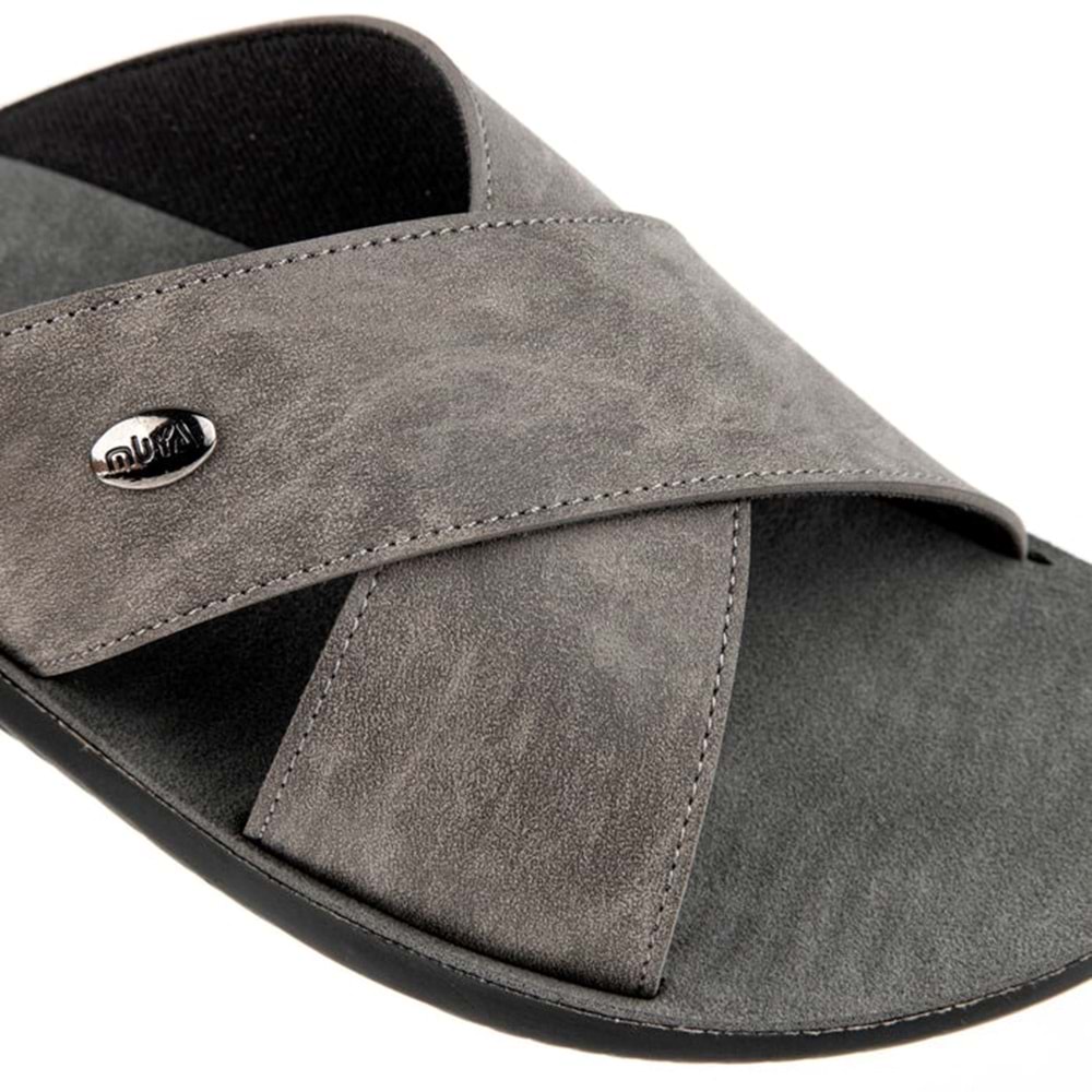 Muya Falcon Anatomik Taban Dört Mevsim Erkek Terlik - Gri - 40