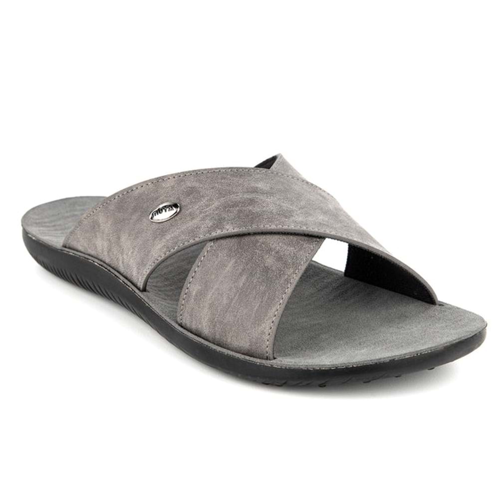 Muya Falcon Anatomik Taban Dört Mevsim Erkek Terlik - Gri - 40