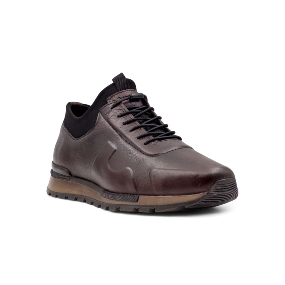 VOYAGER 5333 ERKEK HAKİKİ DERİ SPOR AYAKKABI KIŞ - KAHVERENGİ KOYU - 40