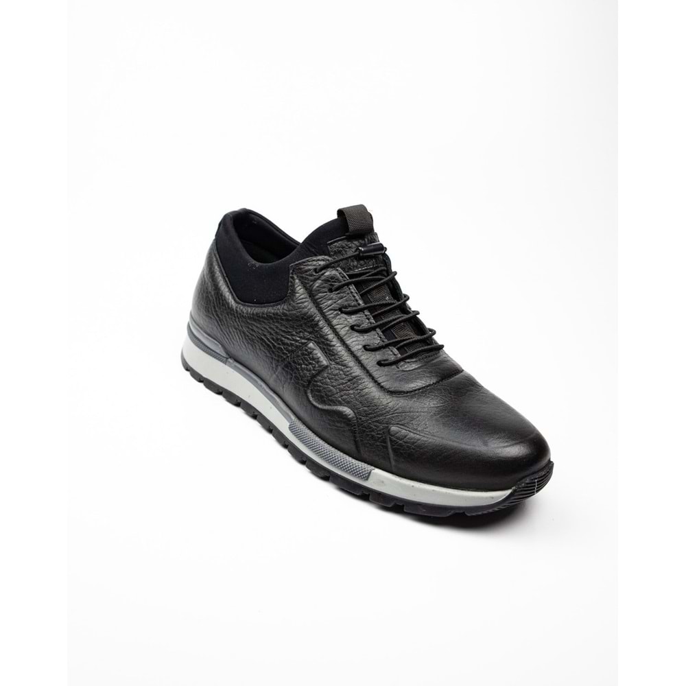 VOYAGER 5333 ERKEK HAKİKİ DERİ SPOR AYAKKABI KIŞ - SİYAH - 44