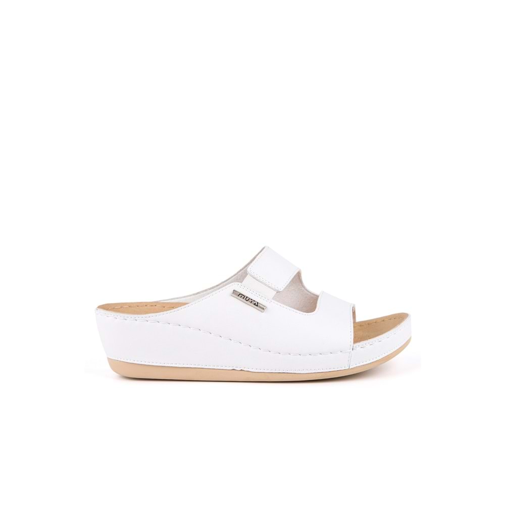 Muya Panna Anatomik Taban Jel Destekli Topuk Dikeni Dört Mevsim Kadın Terlik - Beyaz - 40