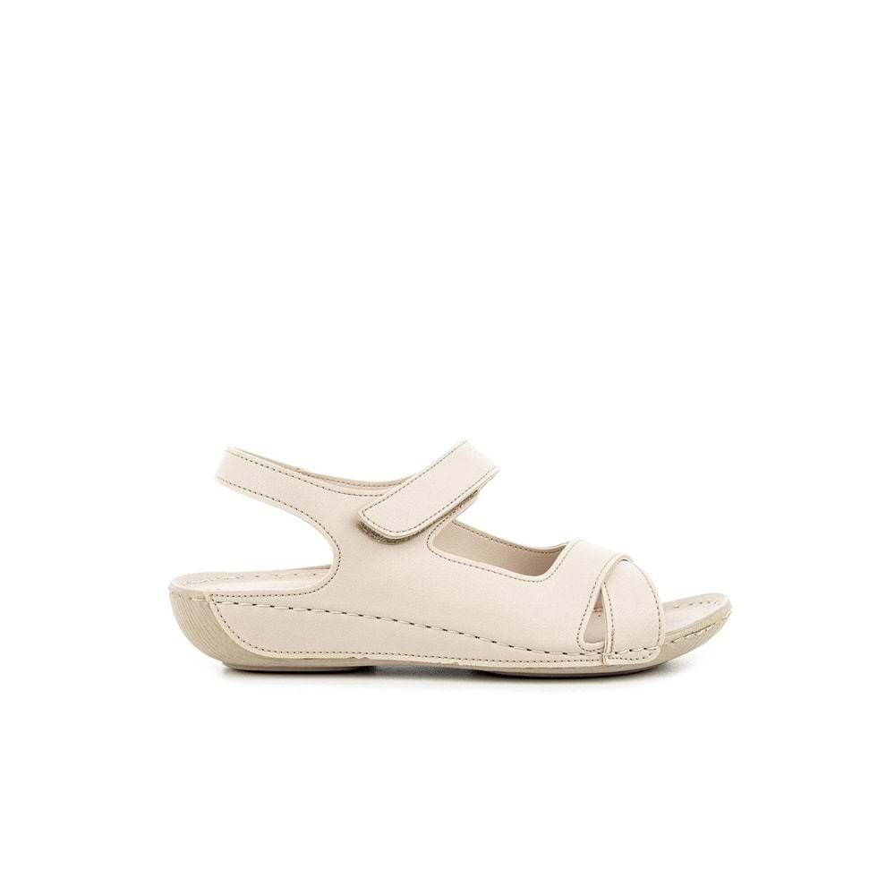 Muya Alula Anatomik Taban Kadın Sandalet - Krem - 40