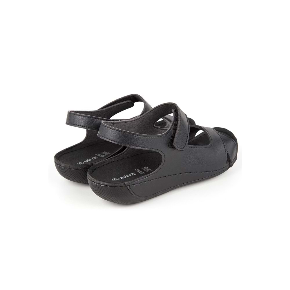 Muya Alula Anatomik Taban Kadın Sandalet - Siyah - 36