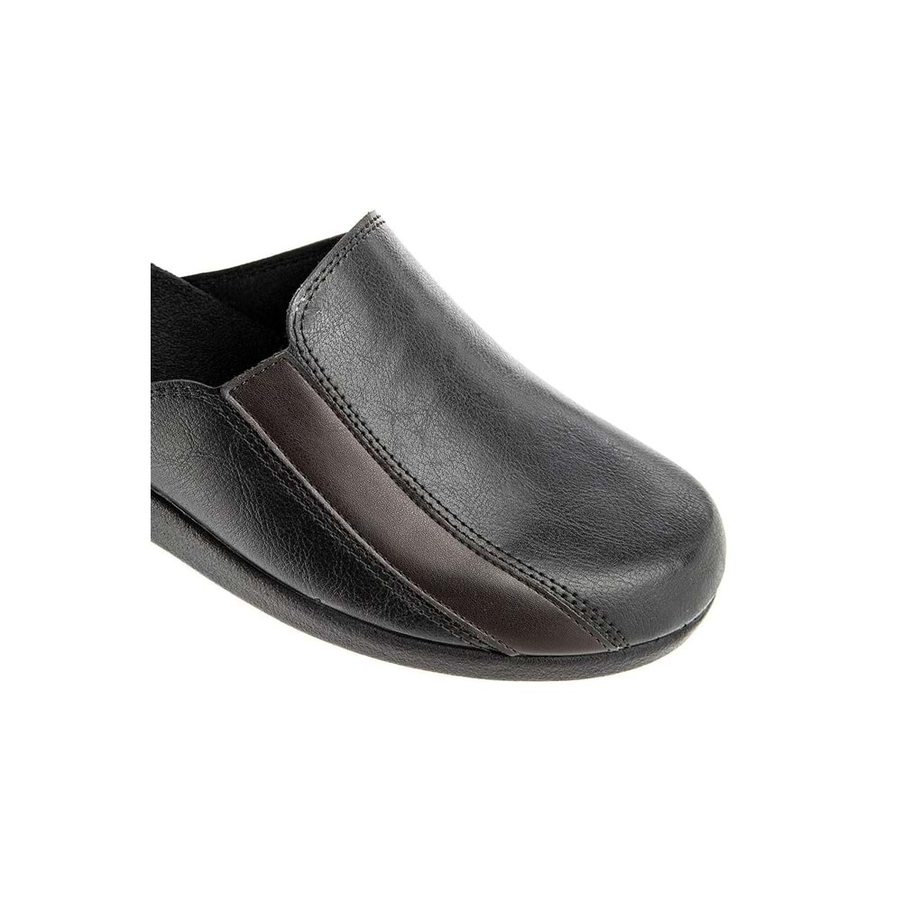 Muya Brant Anatomik Taban Erkek Ev Terliği - Siyah-Kahve - 42