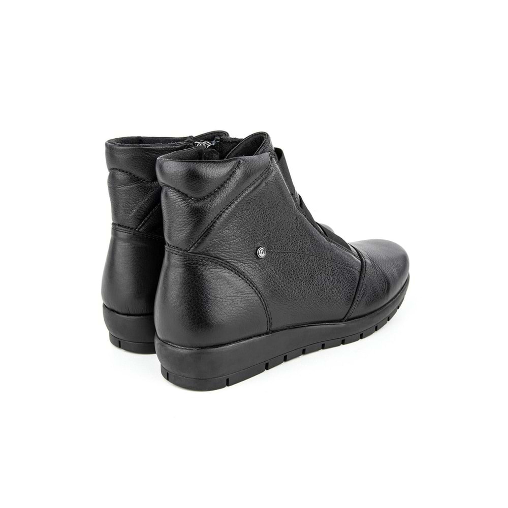 Muya Stark 6 Nokta Anatomik Taban Hakiki Deri Kadın Bot - Siyah - 36
