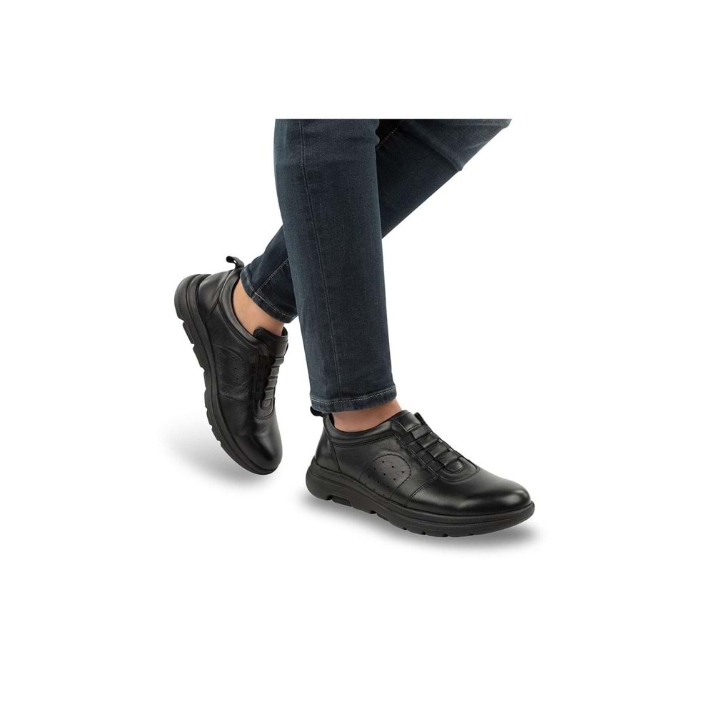 Muya Stone Anatomik Taban Topuk Dikeni Hakiki Deri Erkek Ayakkabı - Siyah - 40