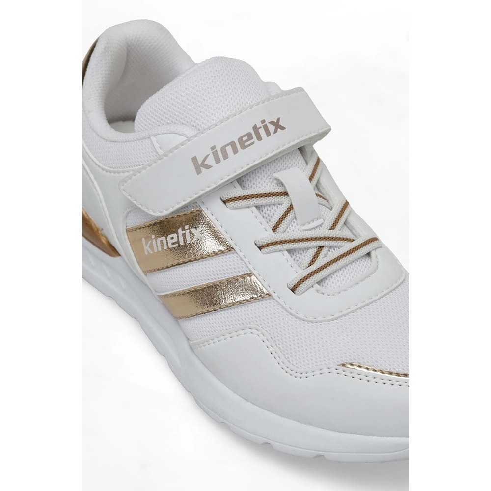 KİNETİX CONFESS MESH J 4FX KIZ ÇOCUK SPOR AYAKKABI - BEYAZ-ALTIN - 32
