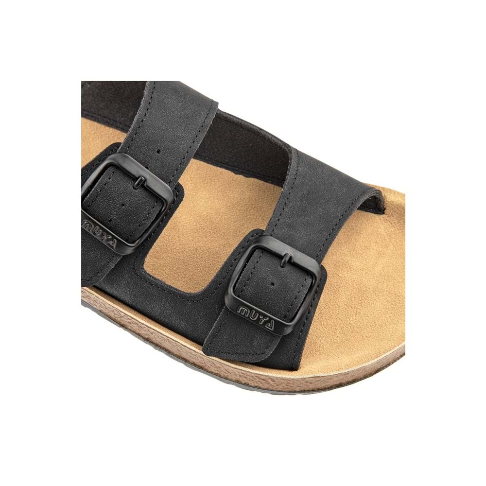 Muya Yuna Anatomik Taban Unisex Terlik - Nubuk Siyah - 40