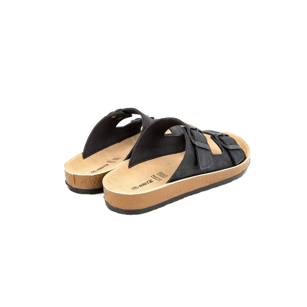 Muya Yuna Anatomik Taban Unisex Terlik - Nubuk Siyah - 40