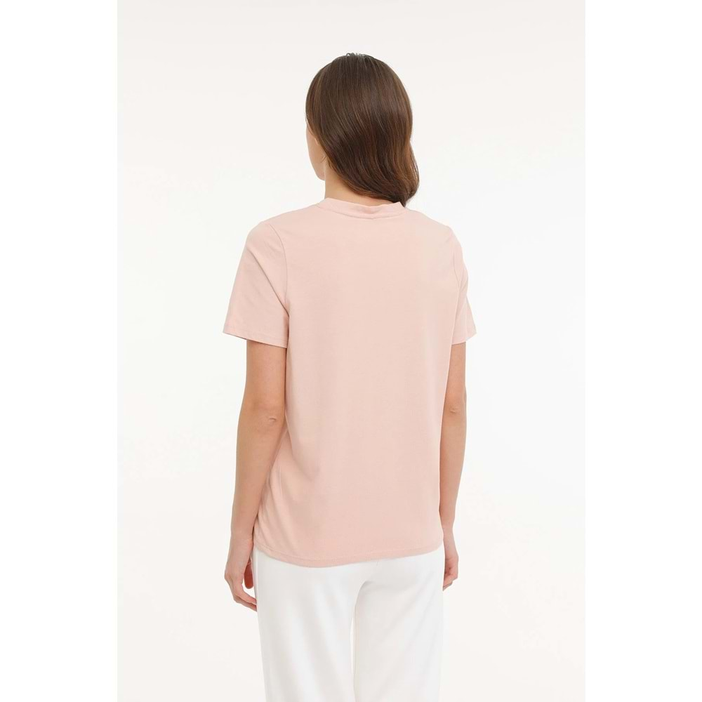 KİNETİX WB V NECK 11SN227 4FX KADIN KISA KOL TİŞÖRT - A.PEMBE - M