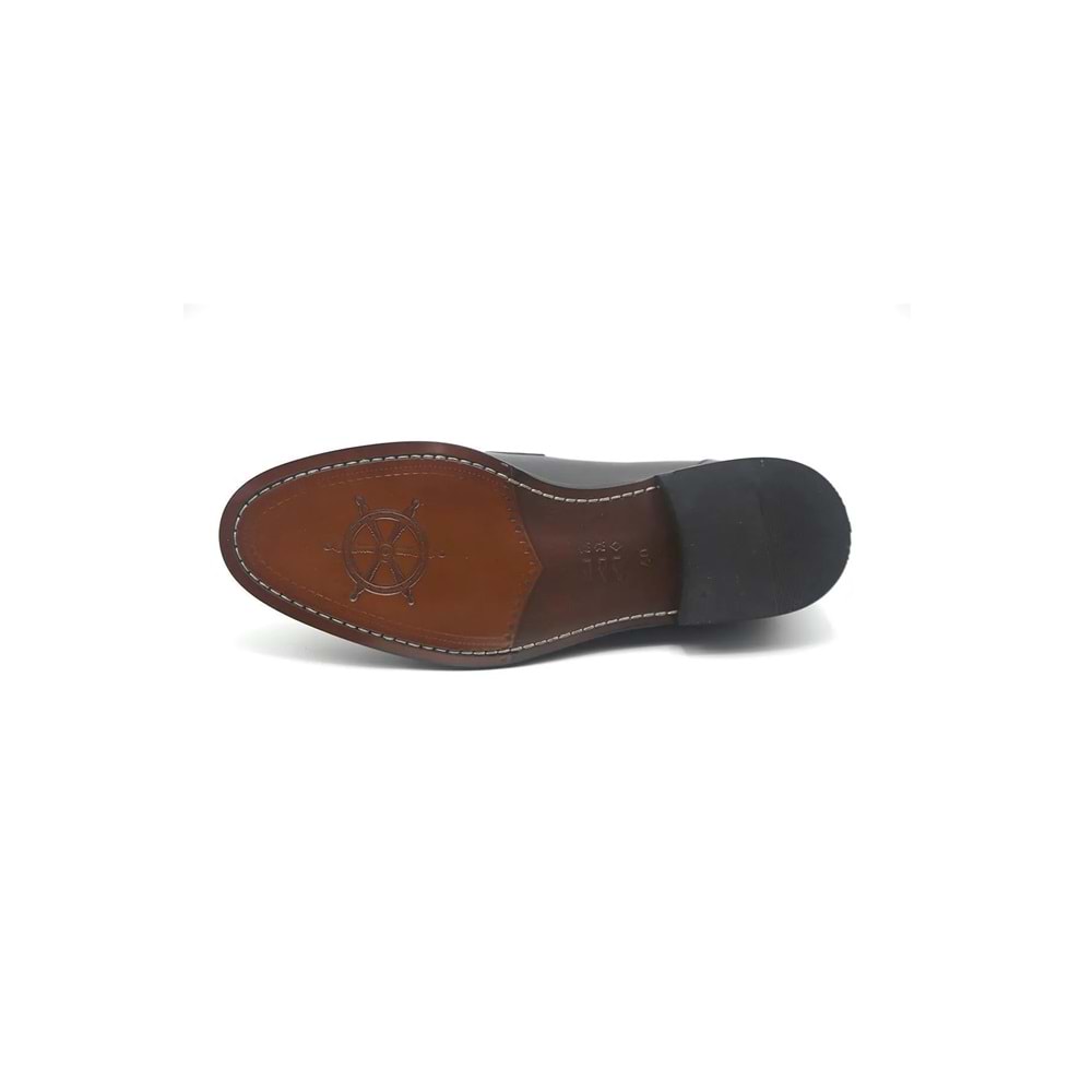 VOYAGER 6808 ERKEK DERİ KLASİK AYAKKABI - SİYAH ANTİK - 40