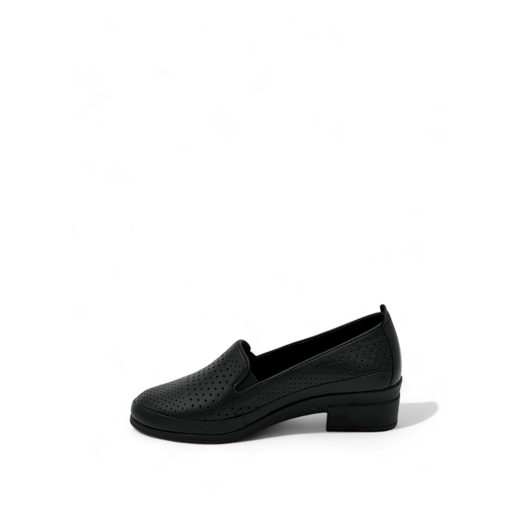 VOYAGER 8979 KADIN DERİ AYAKKABI - SİYAH NATA - 37