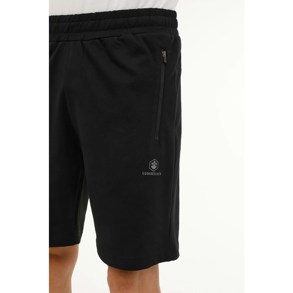 LUMBERJACK M-CT103 BASIC SHORT 4FX ERKEK ŞORT - SİYAH - L