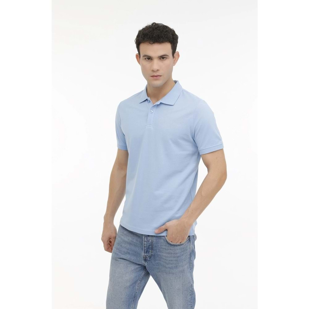 KİNETİX M-SN328 T-SHIRT 4FX ERKEK KISA KOL POLO TİŞÖRT - A.MAVİ - XXL