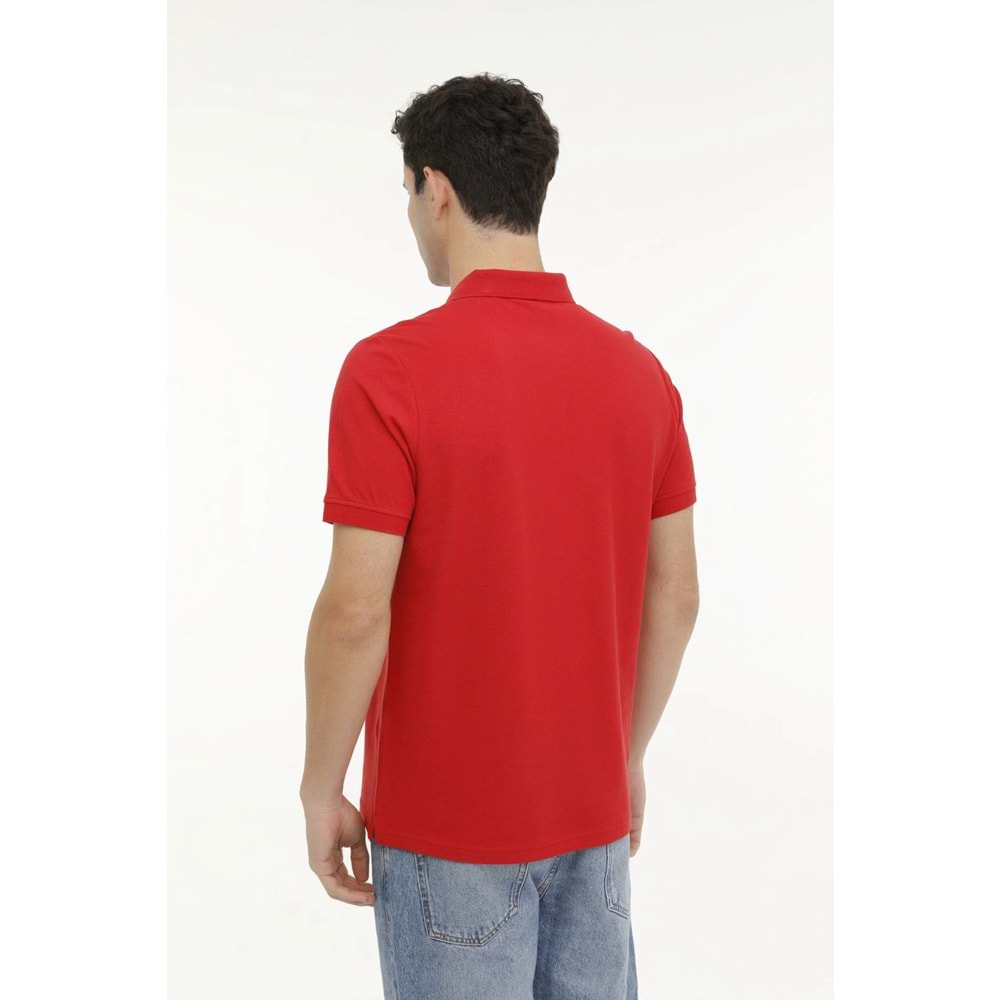 KİNETİX M-SN328 T-SHIRT 4FX ERKEK KISA KOL POLO TİŞÖRT - KIRMIZI - L