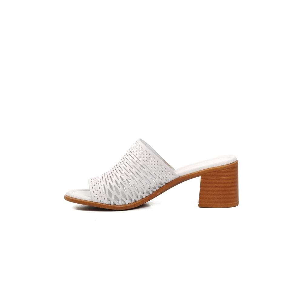 VOYAGER 9723 KADIN DERİ TERLİK - BEYAZ NATA - 40