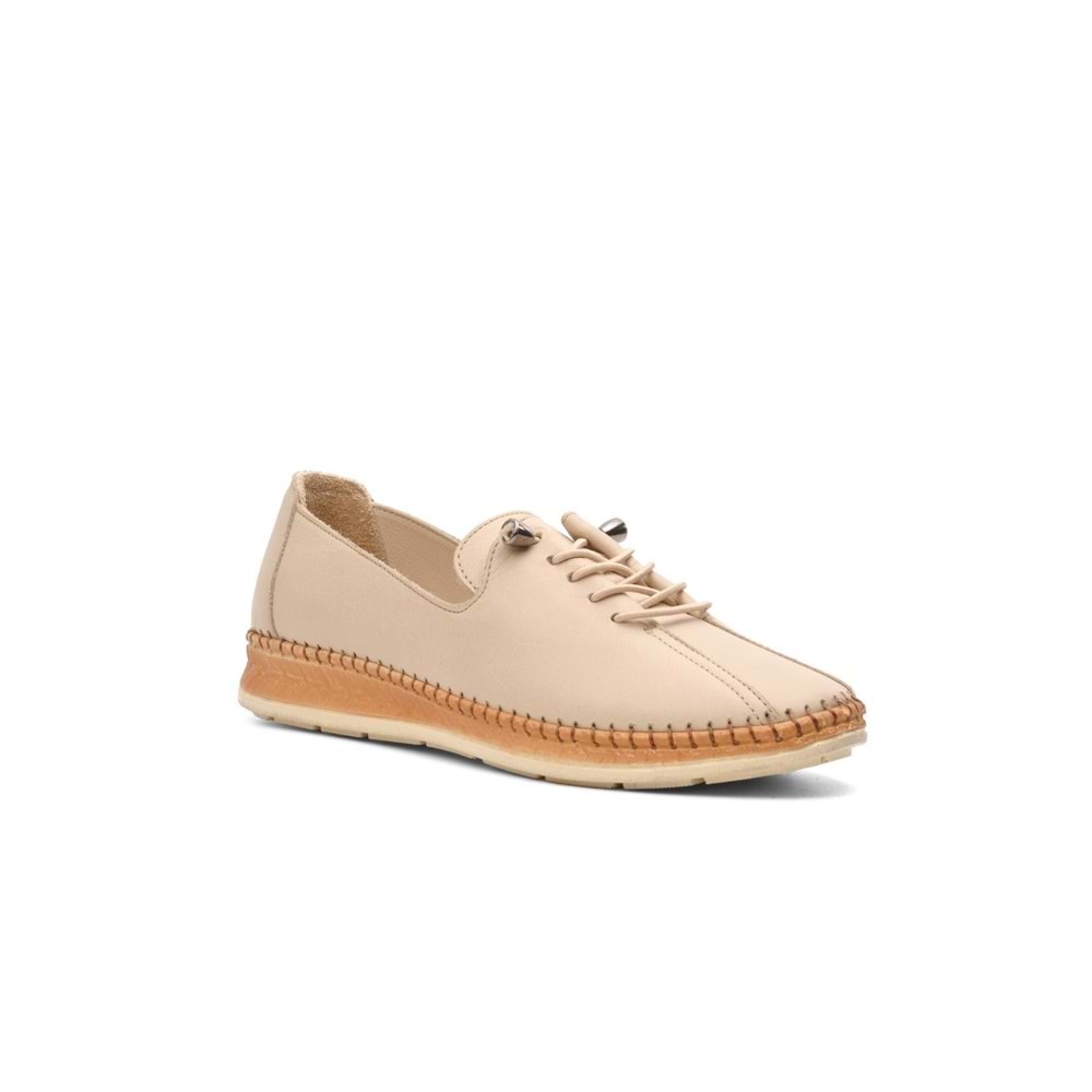 VOYAGER 8786 KADIN DERİ AYAKKABI - BEJ NATA - 36