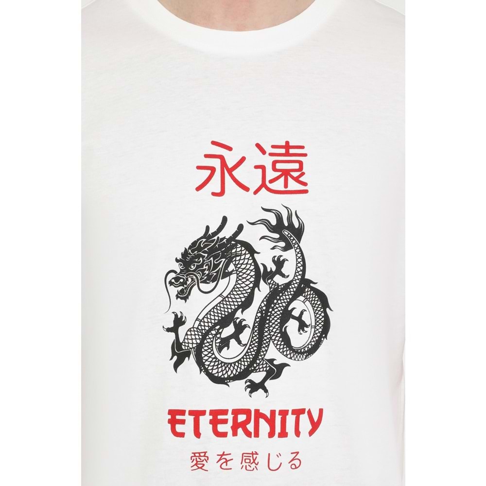 KİNETİX LATNE 11ES-SLG-106 4FX ERKEK KISA KOL TİŞÖRT - BEYAZ - L