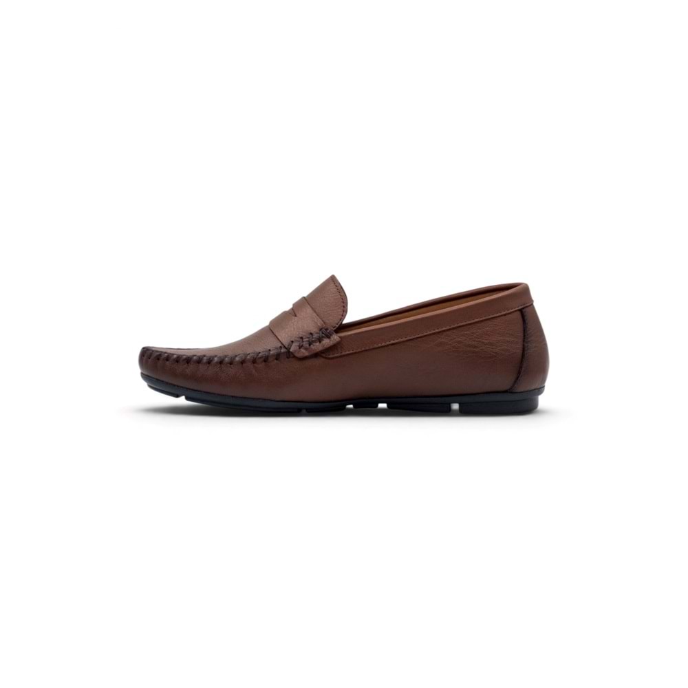 VOYAGER 4180 ERKEK DERİ LOAFER AYAKKABI - TABA NATA - 40