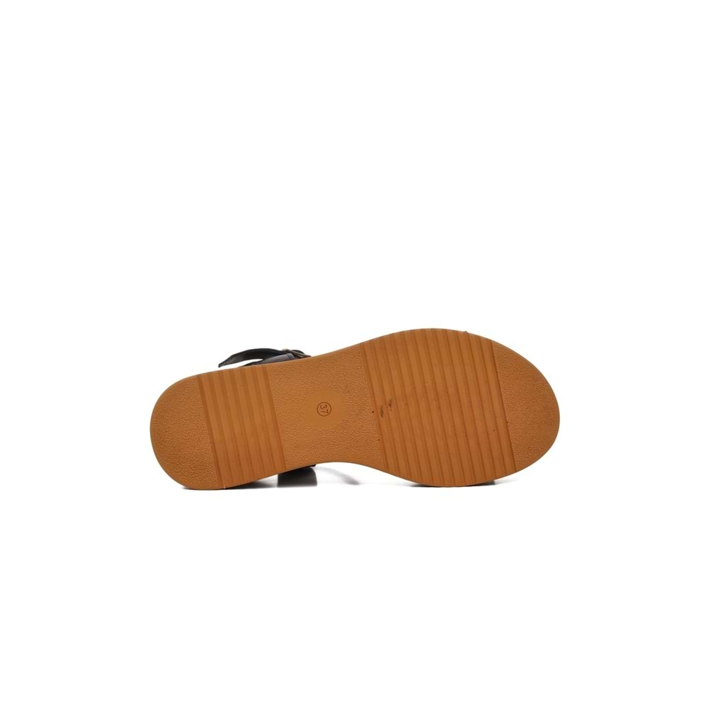 VOYAGER 9716 KADIN DERİ SANDALET - SİYAH - 38