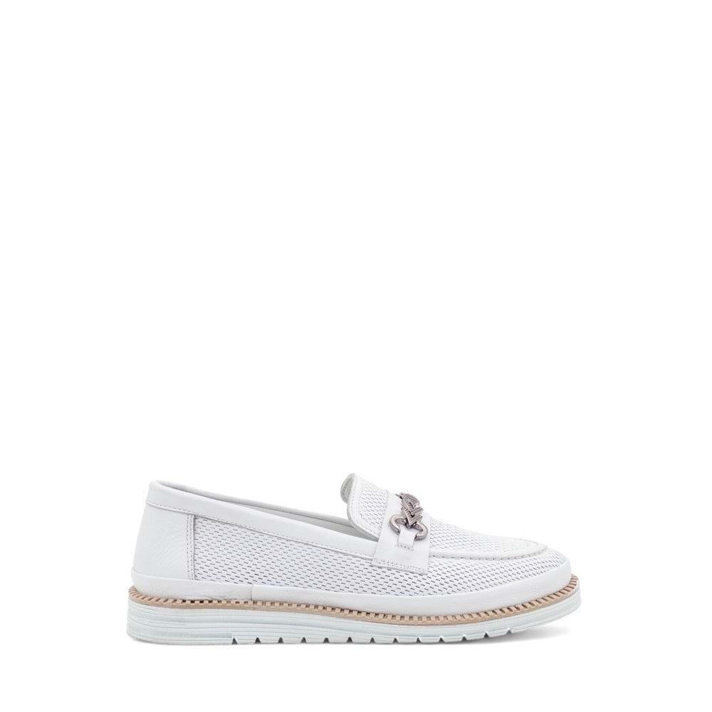 VOYAGER 9771 KADIN DERİ AYAKKABI - BEYAZ - 38