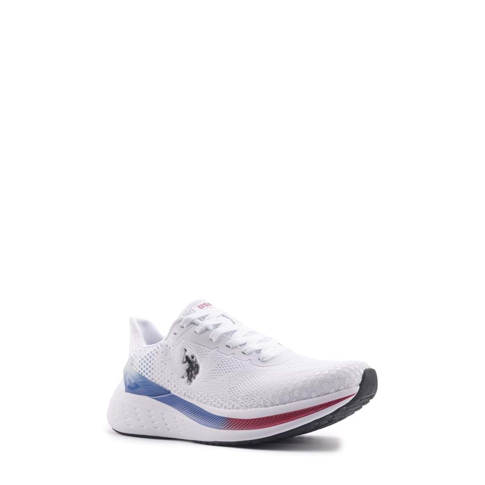 U.S. POLO ASSN. BLAKE 4FX ERKEK KOŞU AYAKKABISI - BEYAZ-MAVİ-KIRMIZI - 44
