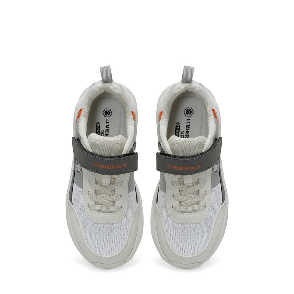 LUMBERJACK LOLAN 4FX ERKEK ÇOCUK SPOR AYAKKABI - BEYAZ-TURUNCU - 31