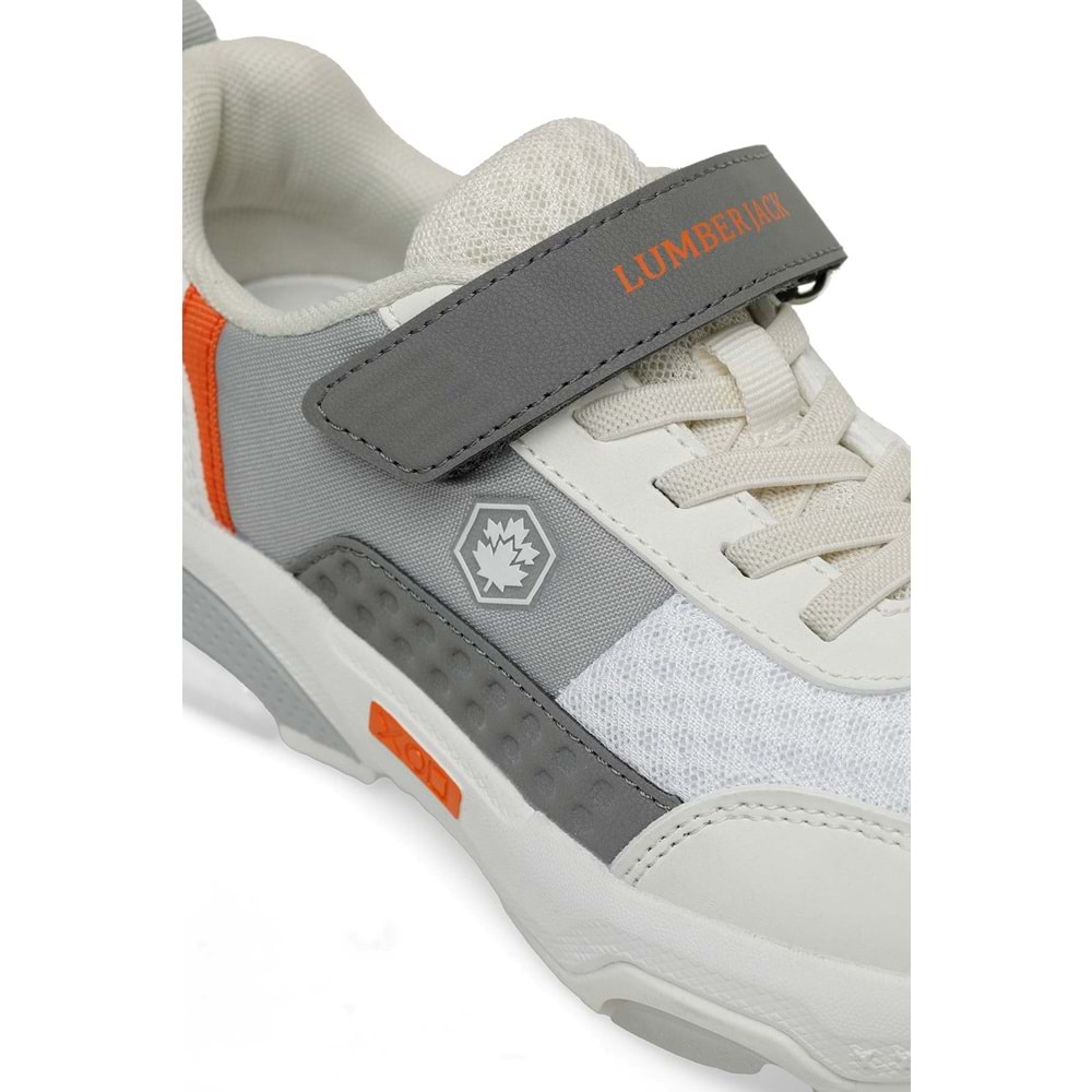 LUMBERJACK LOLAN 4FX ERKEK ÇOCUK SPOR AYAKKABI - BEYAZ-TURUNCU - 31