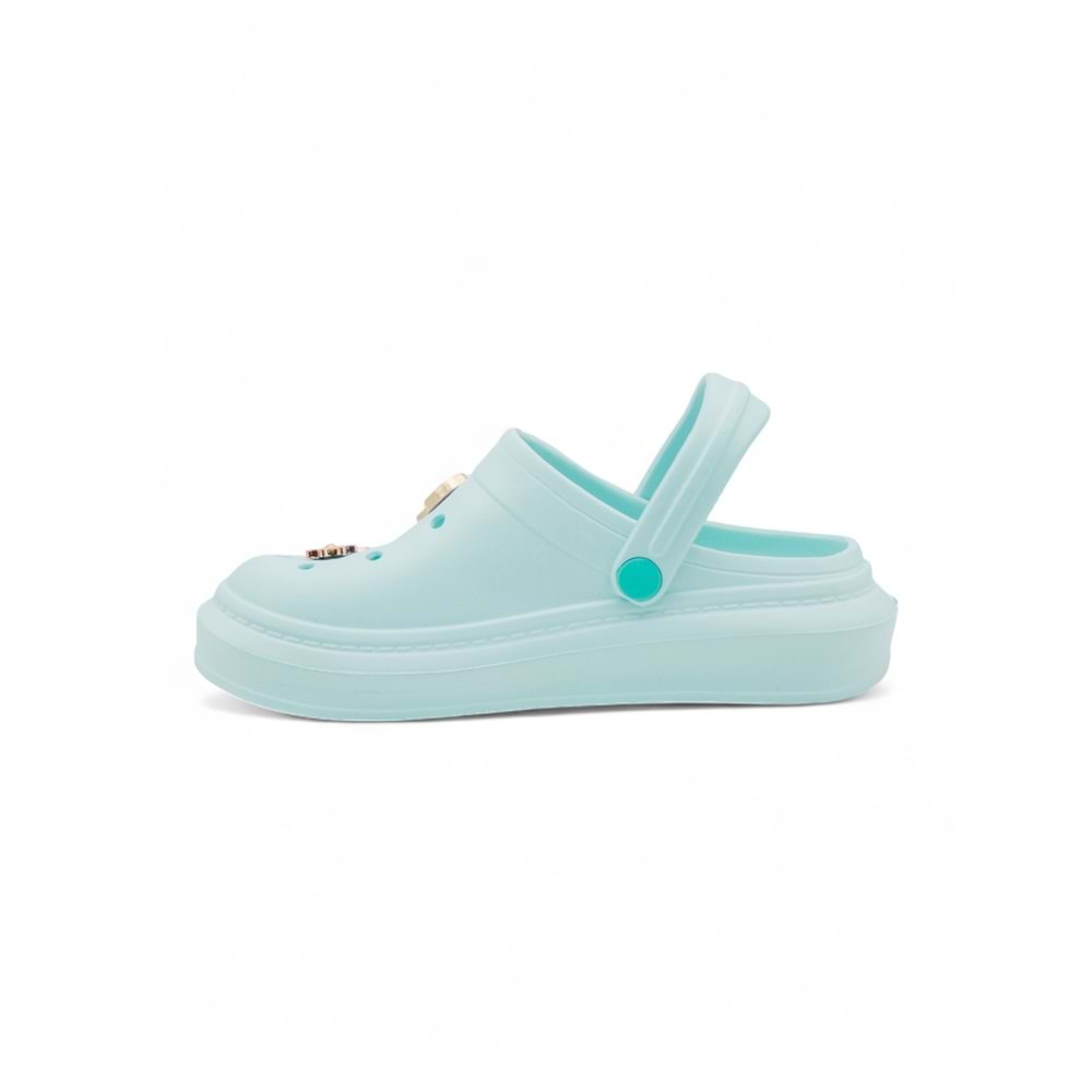 AKINALBELLA E263.012 TAŞLI KADIN CROCS TERLİK - MINT - 40