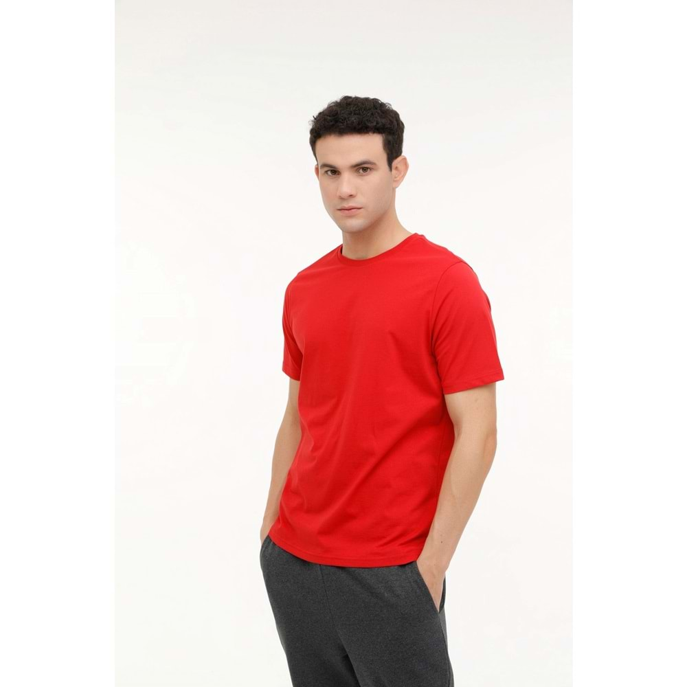 KİNETİX M-SN220 BSC T-SHIRT 4FX ERKEK KISA KOL TİŞÖRT - KIRMIZI - L