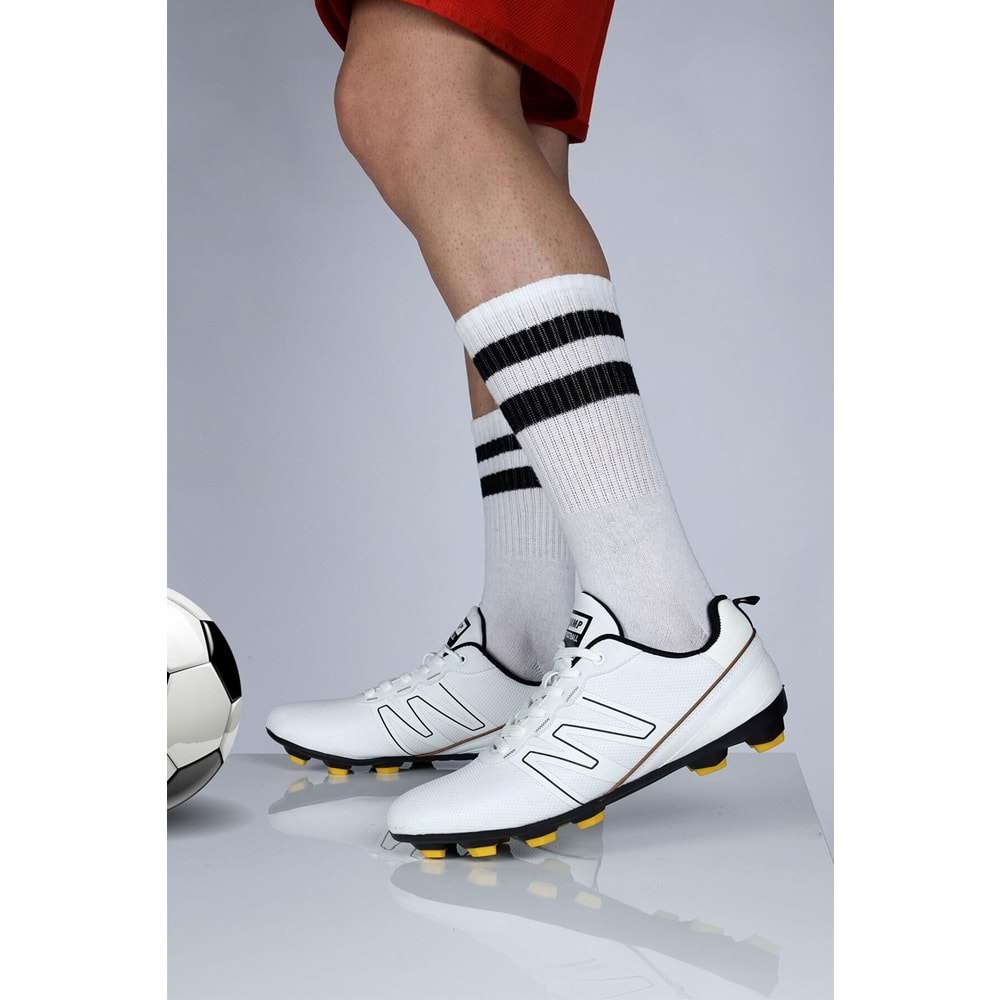 JUMP 28524 ERKEK KRAMPON FUTBOL AYAKKABISI - BEYAZ - 41