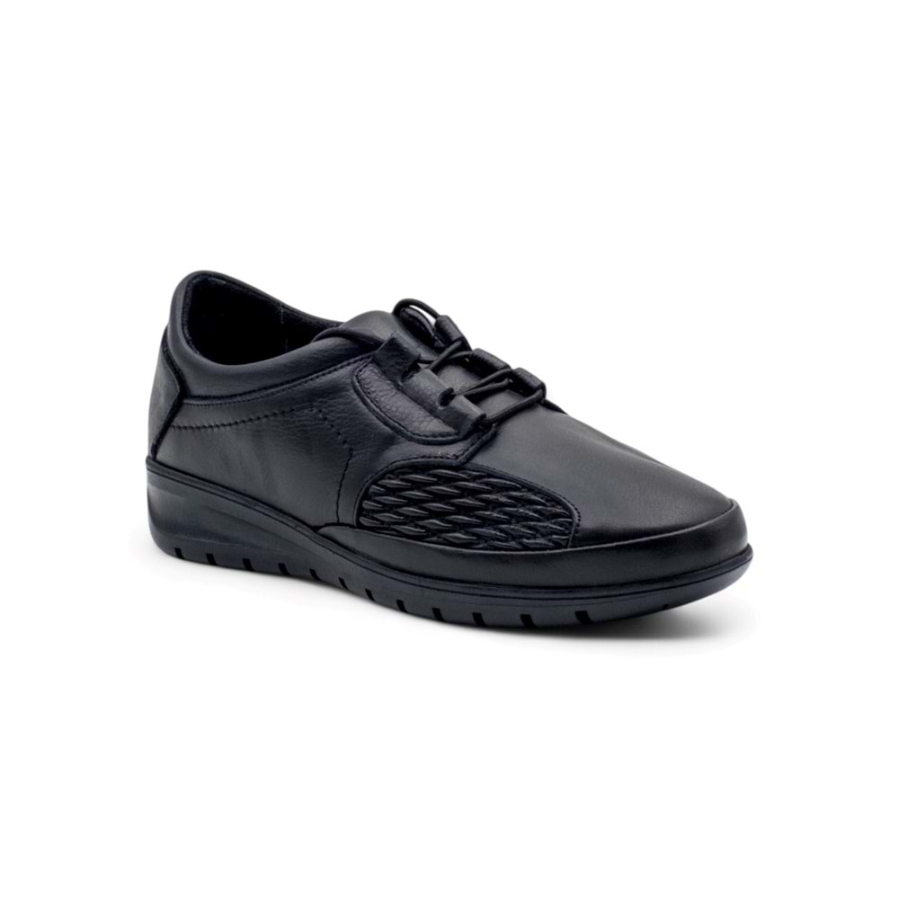 VOYAGER 8585 KADIN HAKİKİ DERİ COMFORT AYAKKABI - SİYAH - 36