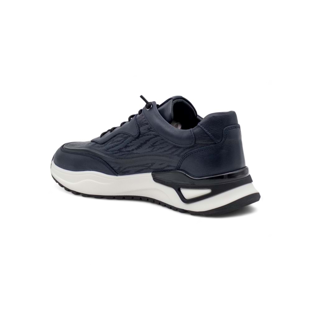 VOYAGER 1003 ERKEK HAKİKİ DERİ SNEAKER AYAKKABI - LACİVERT - 40