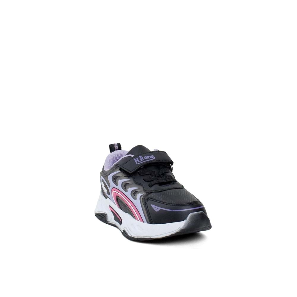 MP 242-3357 KIZ ÇOCUK SPOR AYAKKABI - SİYAH-MOR - 31