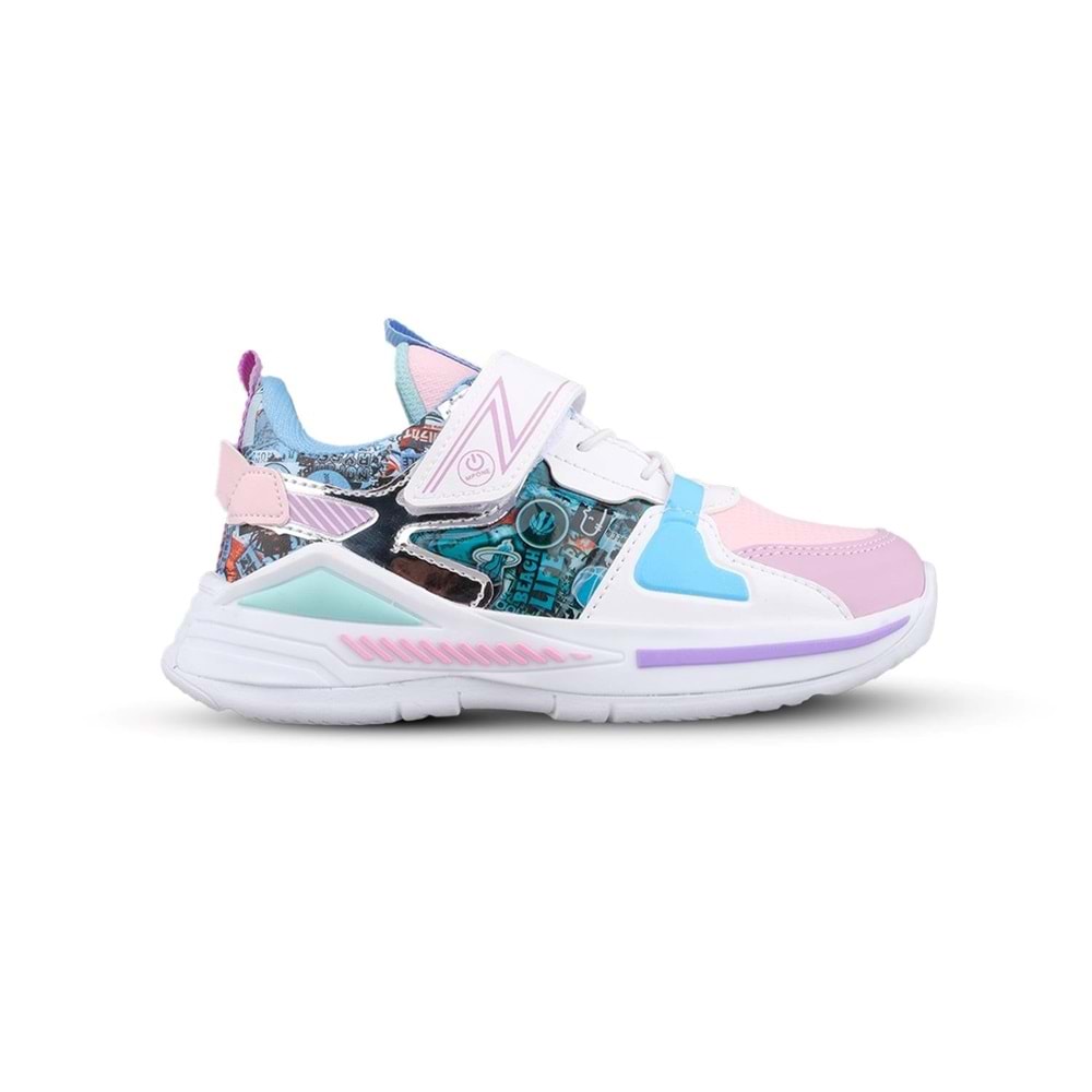 MP 242-3325 ÇOCUK SPOR AYAKKABI - BEYAZ-MOR - 26